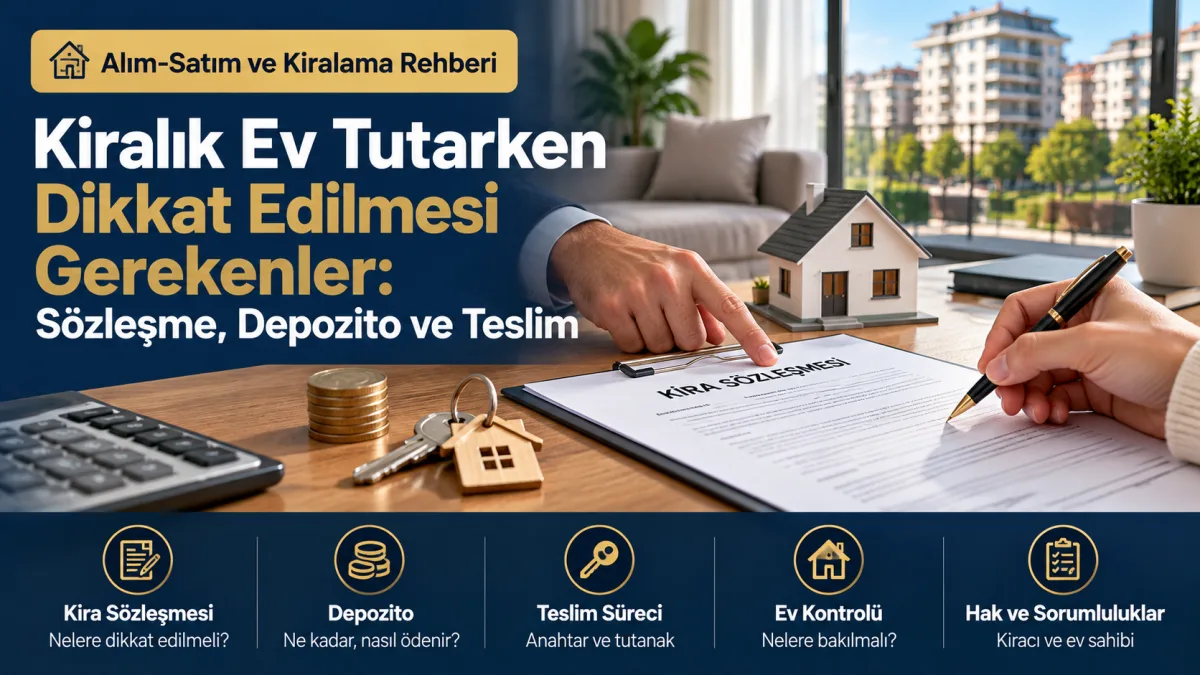 Kiralık Ev Tutarken Dikkat Edilmesi Gerekenler: Sözleşme, Depozito ve Teslim